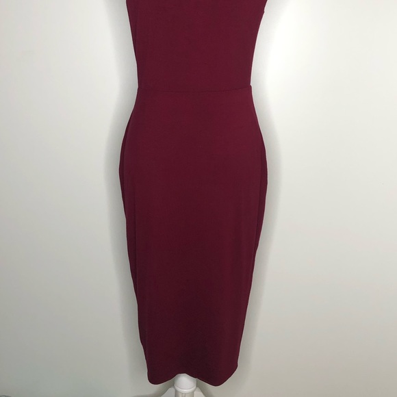 NWT Anthropologie Bailey 44 Wine Cut Out Dress - Picture 5 of 8